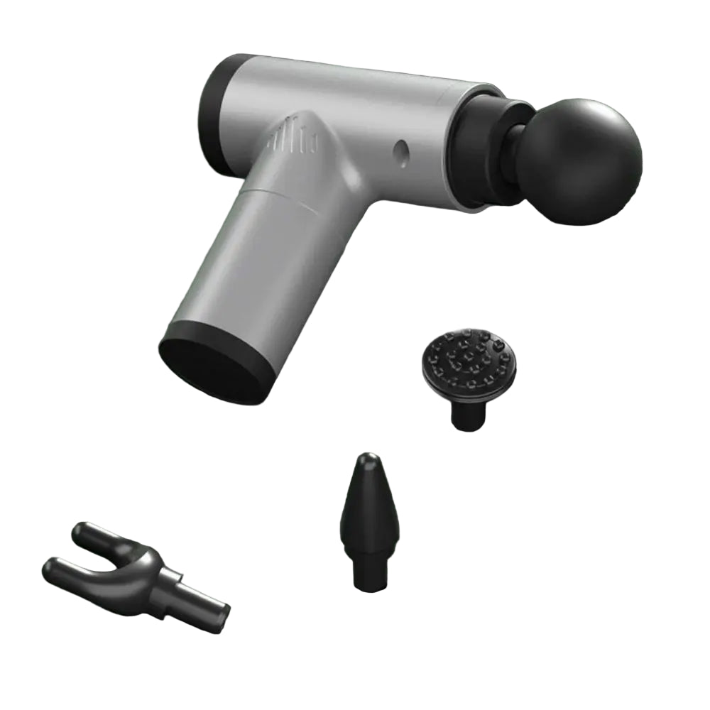 Norvo | PulsePro Mini – Kompakt Fascia Gun med 6 hastighetsnivåer og 4 massasjehoder