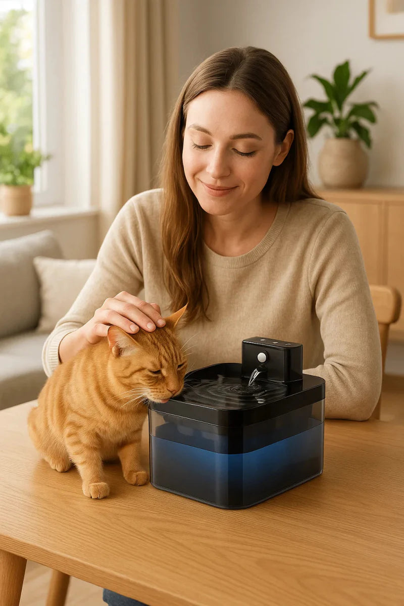 Norvo | PUREFLOW Fontene – Smart katt vannfontene med bevegelsessensor og filtrering
