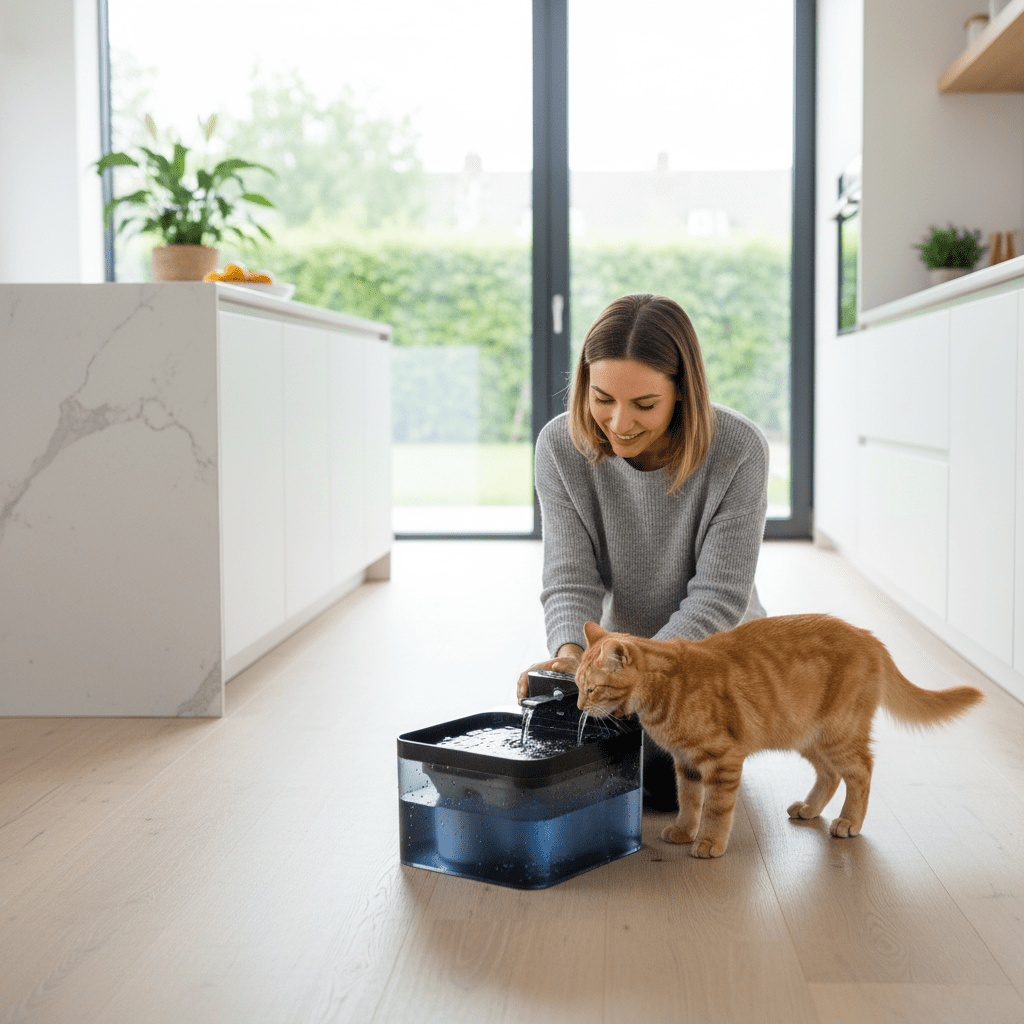 Norvo | PUREFLOW Fontene – Smart katt vannfontene med bevegelsessensor og filtrering