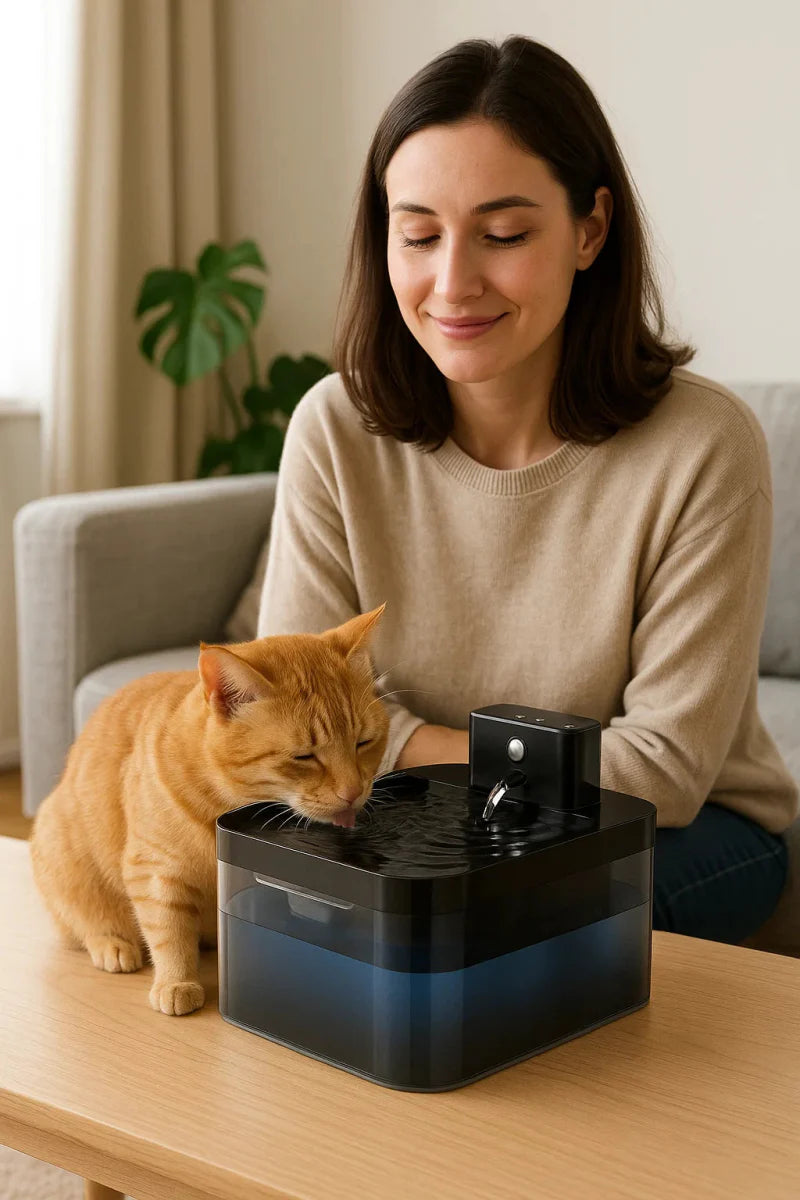 Norvo | PUREFLOW Fontene – Smart katt vannfontene med bevegelsessensor og filtrering