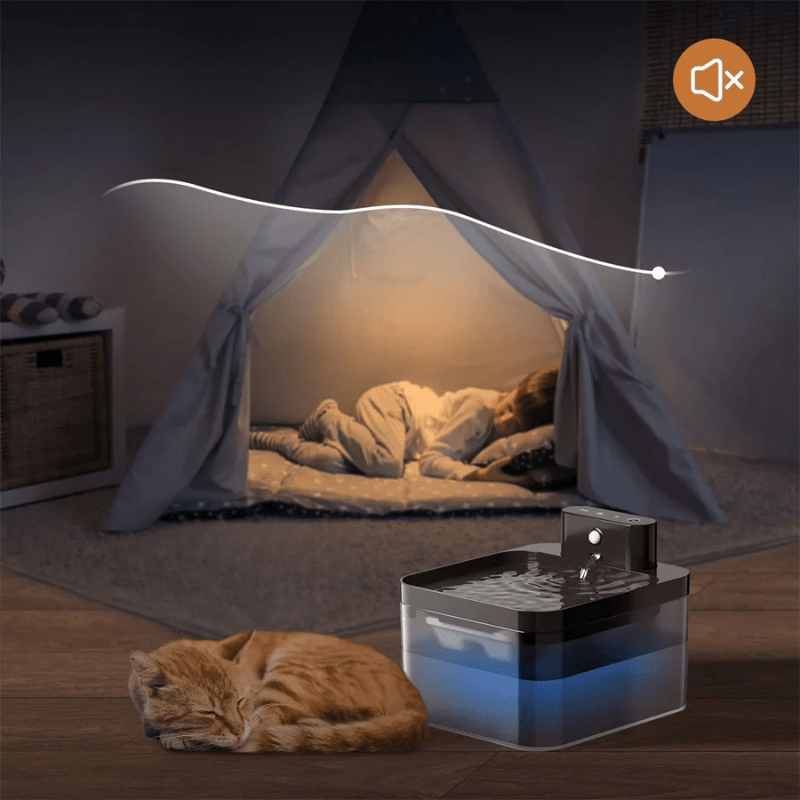 Norvo | PUREFLOW Fontene – Smart katt vannfontene med bevegelsessensor og filtrering