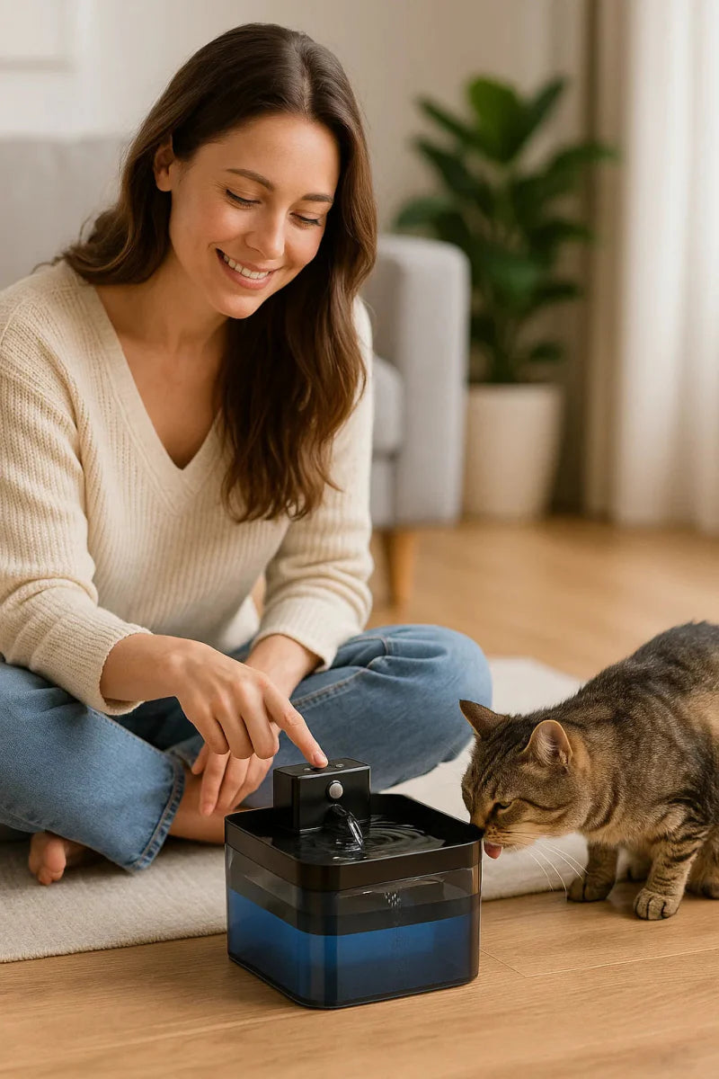Norvo | PUREFLOW Fontene – Smart katt vannfontene med bevegelsessensor og filtrering