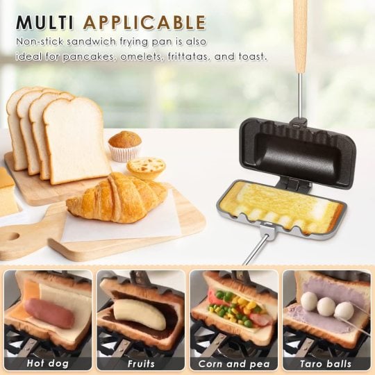 Norvo | Quickgrill Sandwich Maker – Kompakt Non-Stick Sandwichpresse for Hurtige, Sprø Måltider på 3 Minutter