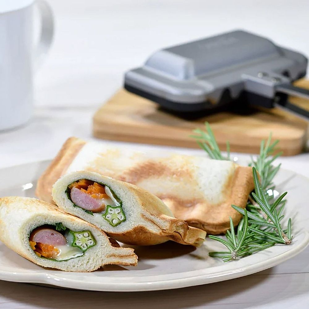 Norvo | Quickgrill Sandwich Maker – Kompakt Non-Stick Sandwichpresse for Hurtige, Sprø Måltider på 3 Minutter