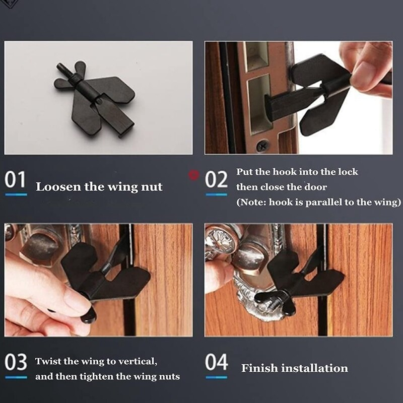 Norvo | Bærbar Reise Sikkerhetsdørstopper Lås