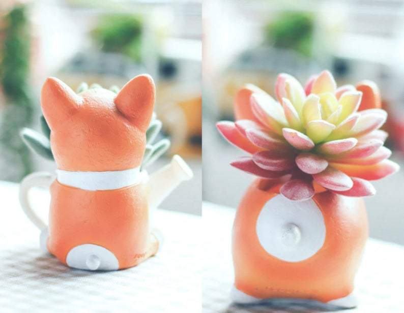 Norvo | Harpiks Corgi Mini Blomsterkrukke