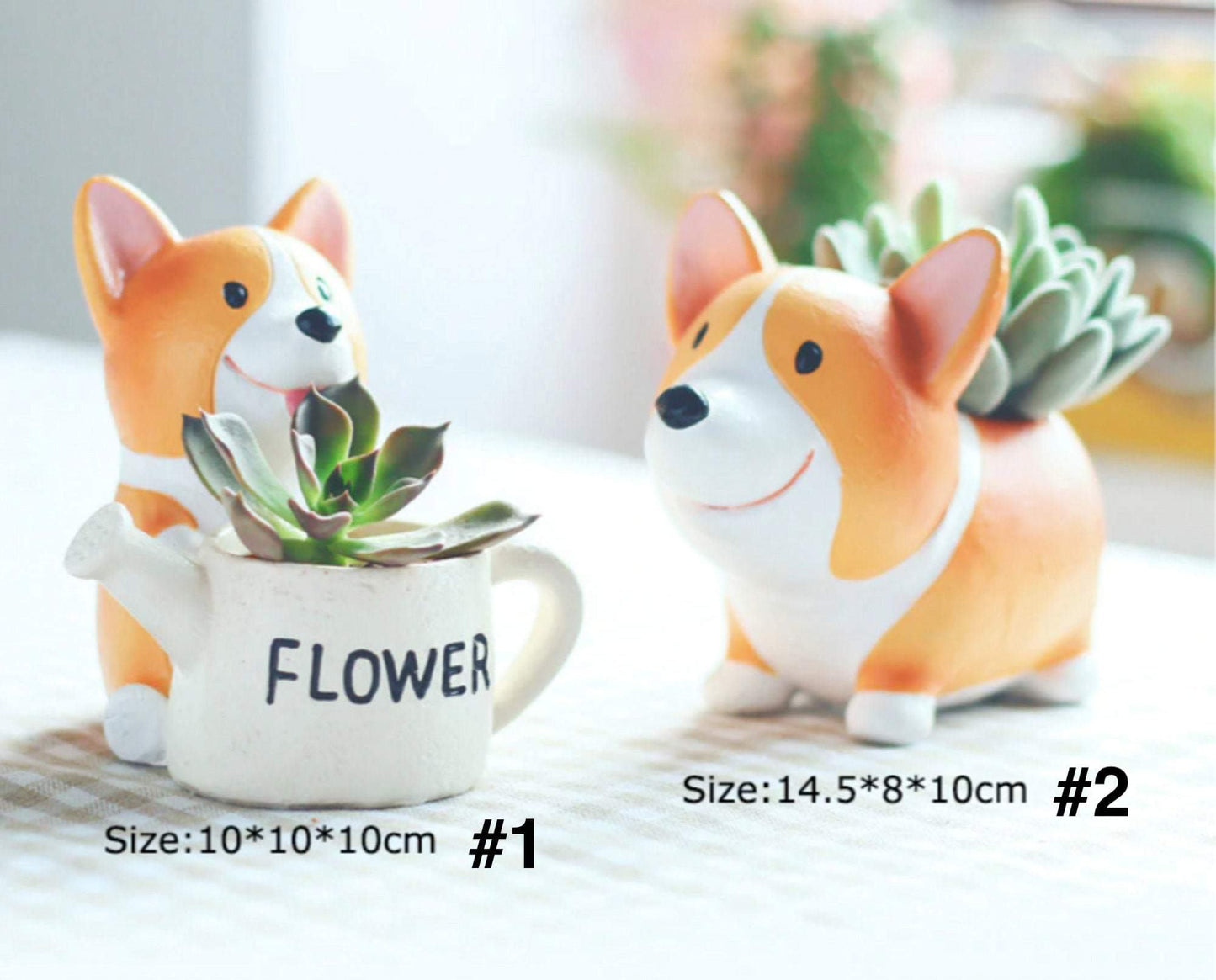 Norvo | Harpiks Corgi Mini Blomsterkrukke