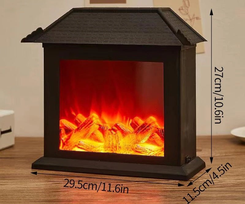 Norvo | Retro Peislanterne – Lysende Flamme Nattlys for Julefryd, USB/Batteridrevet Høytidsdekor