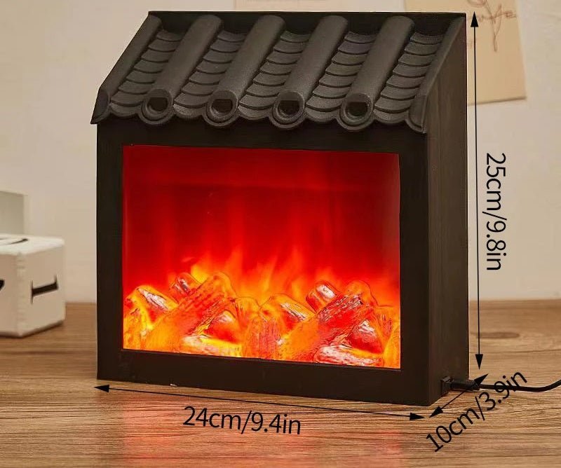 Norvo | Retro Peislanterne – Lysende Flamme Nattlys for Julefryd, USB/Batteridrevet Høytidsdekor