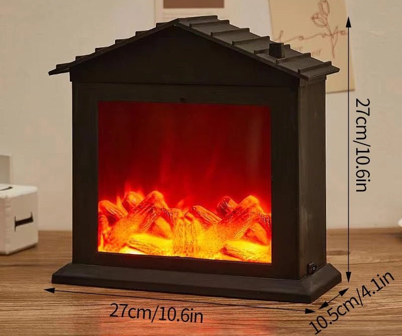 Norvo | Retro Peislanterne – Lysende Flamme Nattlys for Julefryd, USB/Batteridrevet Høytidsdekor