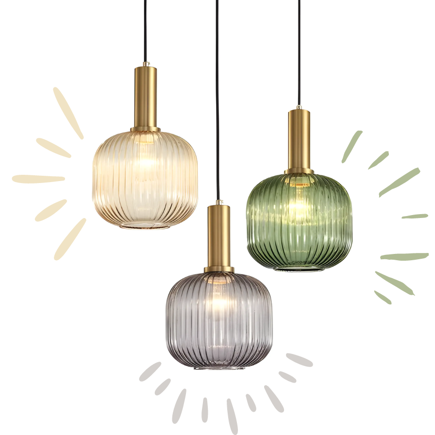 Norvo | Retro Glass Pendant Lamp - ColorVibe