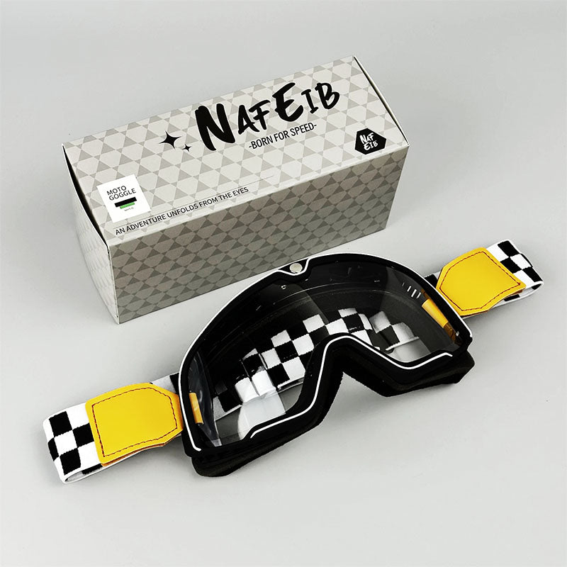 Norvo | RETRO RIDE GOGGLES – Vintage motorsykkelbriller med 100% UV-beskyttelse