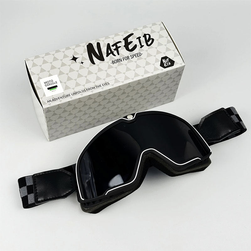 Norvo | RETRO RIDE GOGGLES – Vintage motorsykkelbriller med 100% UV-beskyttelse