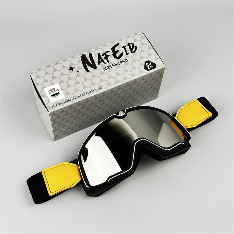 Norvo | RETRO RIDE GOGGLES – Vintage motorsykkelbriller med 100% UV-beskyttelse