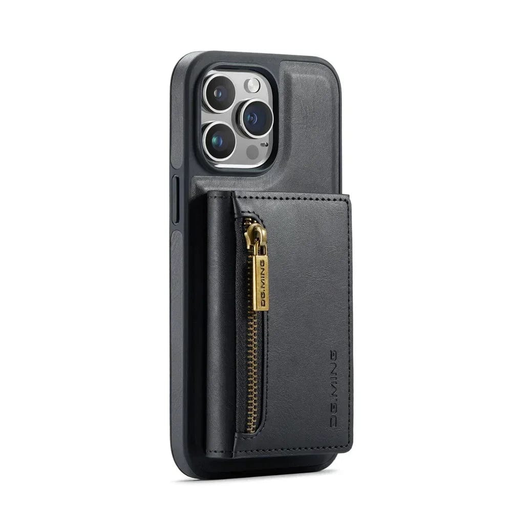 Norvo | RFID iPhone Lommebok | Avtakbar Magnetisk Lær Bilmontering Støtsikkert Etui