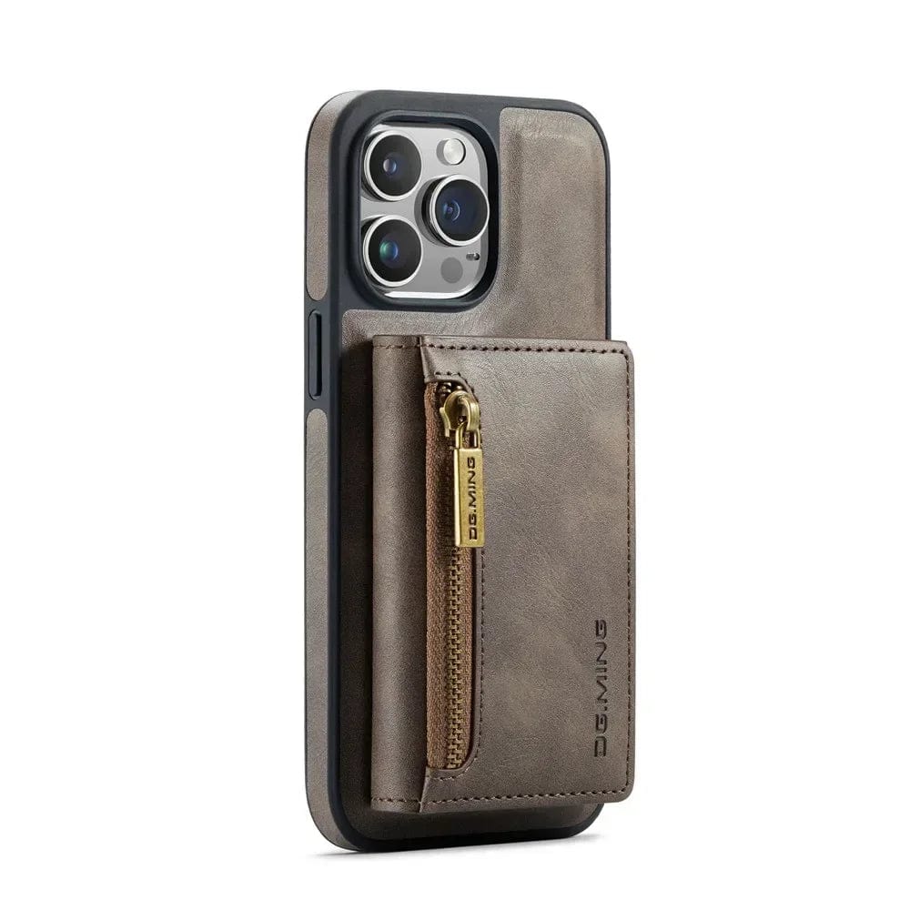 Norvo | RFID iPhone Lommebok | Avtakbar Magnetisk Lær Bilmontering Støtsikkert Etui