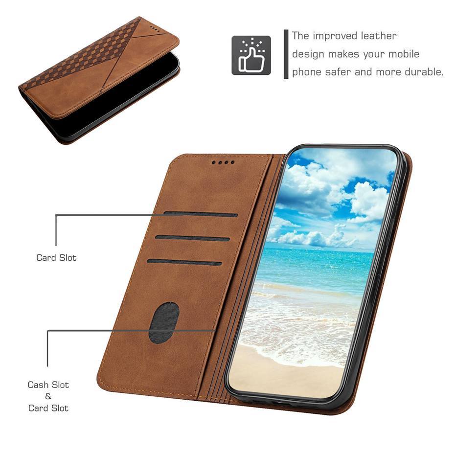 Norvo | Rombe mønster lommebokdeksel for Samsung Galaxy S21/S20