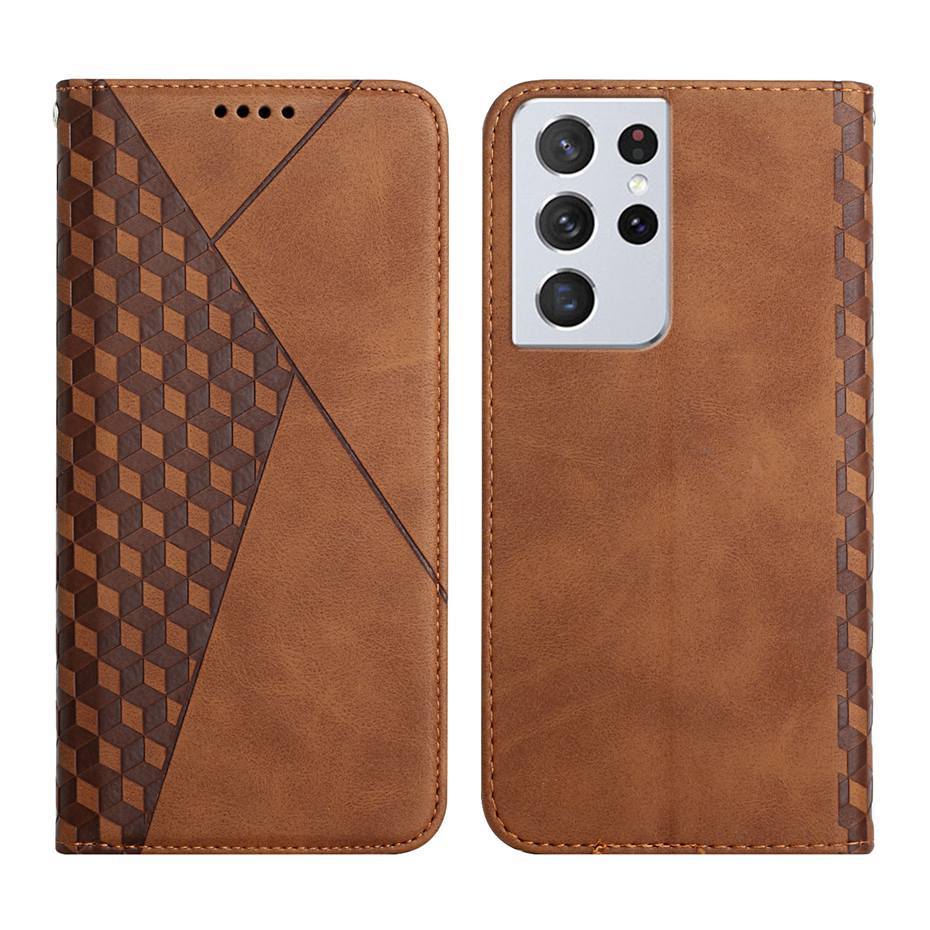 Norvo | Rombe mønster lommebokdeksel for Samsung Galaxy S21/S20