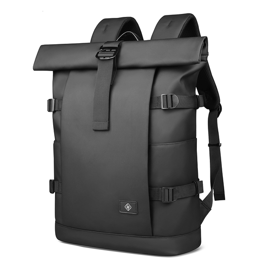 Norvo | ROLLTRAIL Rolltop Ryggsekk – Utvidbar 17" Bæreveske for Laptop, Vanntett, Tyverisikret, Utendørs og Reise-Klar