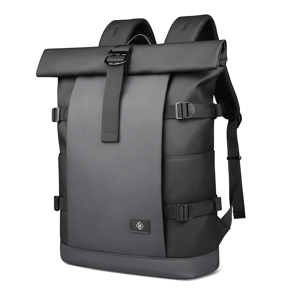 Norvo | ROLLTRAIL Rolltop Ryggsekk – Utvidbar 17" Bæreveske for Laptop, Vanntett, Tyverisikret, Utendørs og Reise-Klar