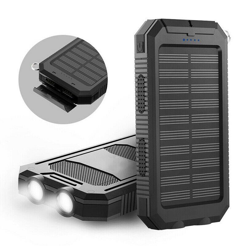 Norvo | 500000mAh Solenergilader Vanntett Strømbank Ekstern