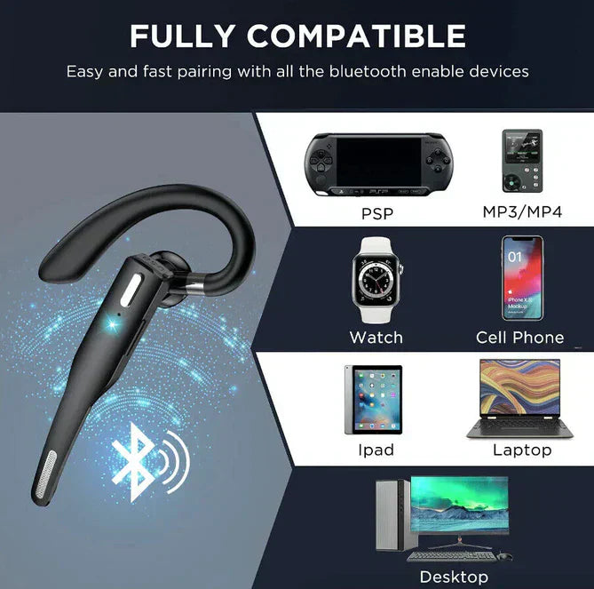 Norvo | Trucker Dual Mic Trådløs Bluetooth 5.1 Støydempende Headset/Ørepropper
