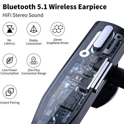 Norvo | Trucker Dual Mic Trådløse Bluetooth 5.1 Støyreduserende Hodetelefoner & Ørepropper