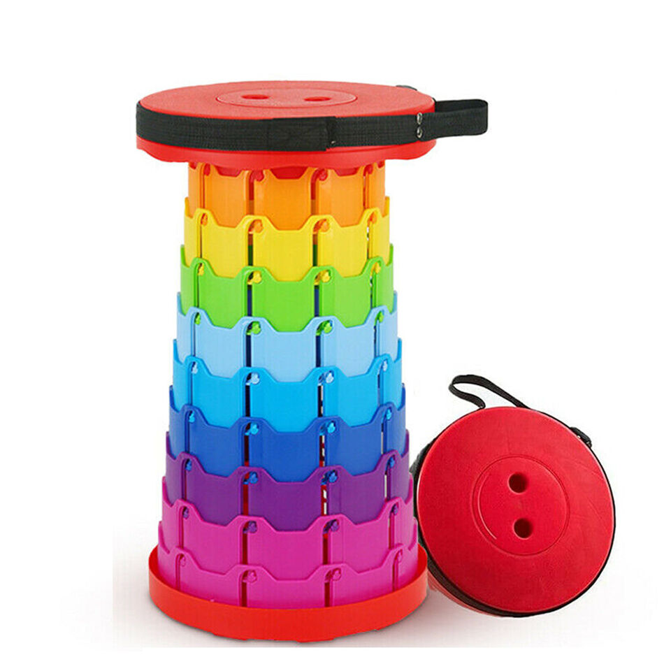 Folding Stool Seat Portable Retractable Telescopic Camping Fishing Travel Chairs Norvo