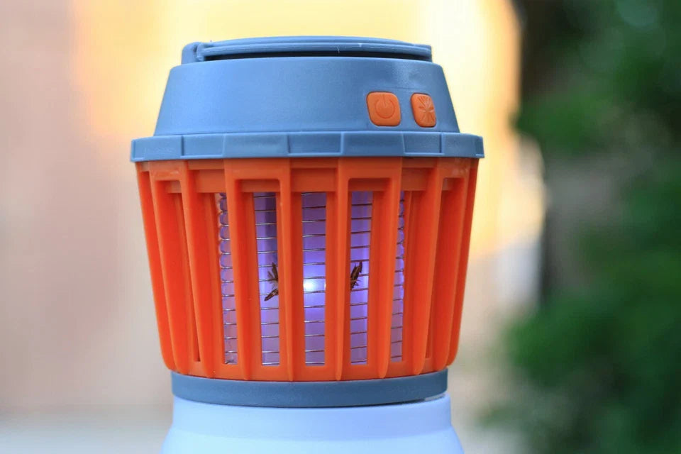 Norvo | Solenergi LED Mygglampe med Integrert Lantern – Effektiv Insektbeskyttelse og Belysning for Hage og Camping
