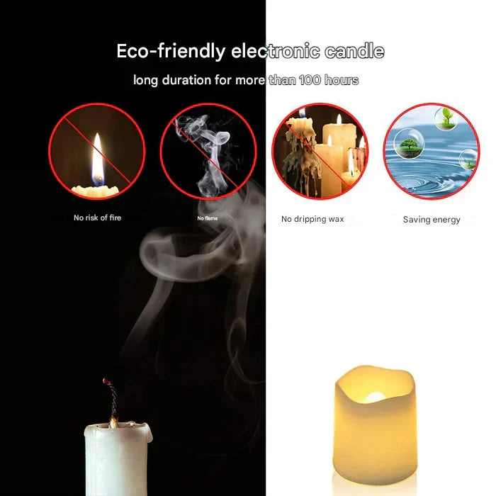Norvo | Sett med 24 LED flameløse lys - GlowFlicker
