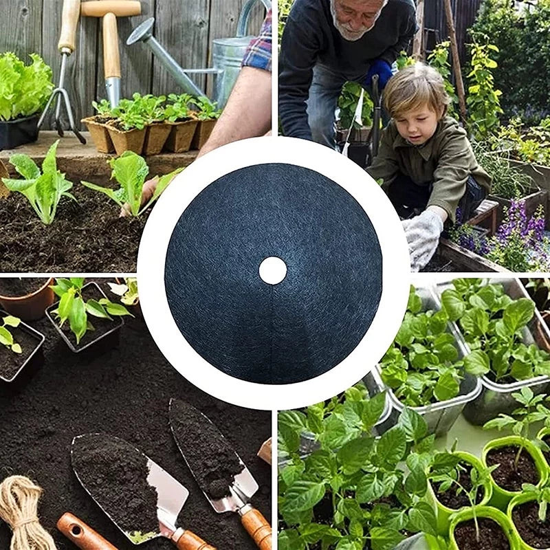 Norvo | Weed fleece tree disk – Pustende rotbeskyttelsesmatte for hage og planter
