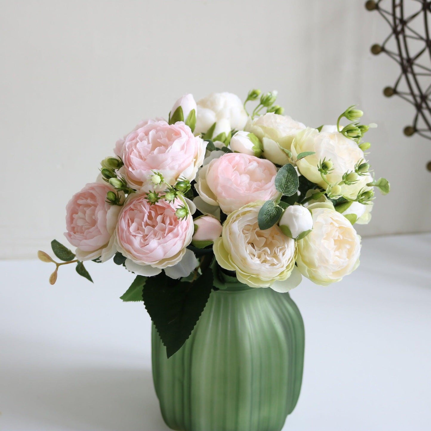 Norvo | Elegant Peony Dreams - Premium Kunstig Blomsterbukett