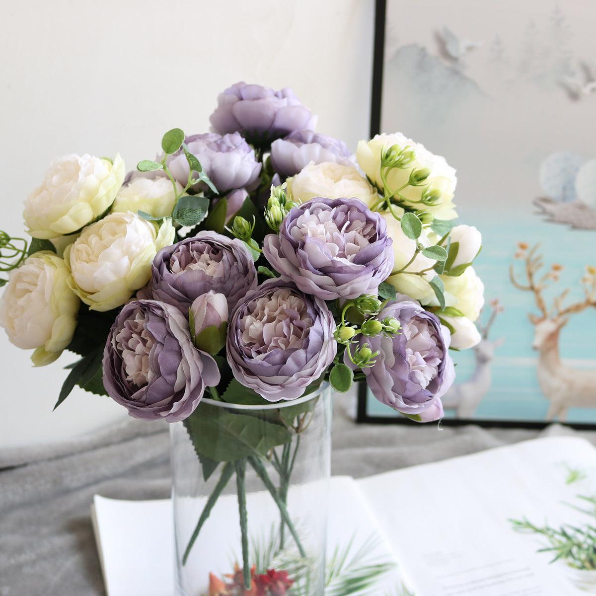 Norvo | Elegant Peony Dreams - Premium Kunstig Blomsterbukett