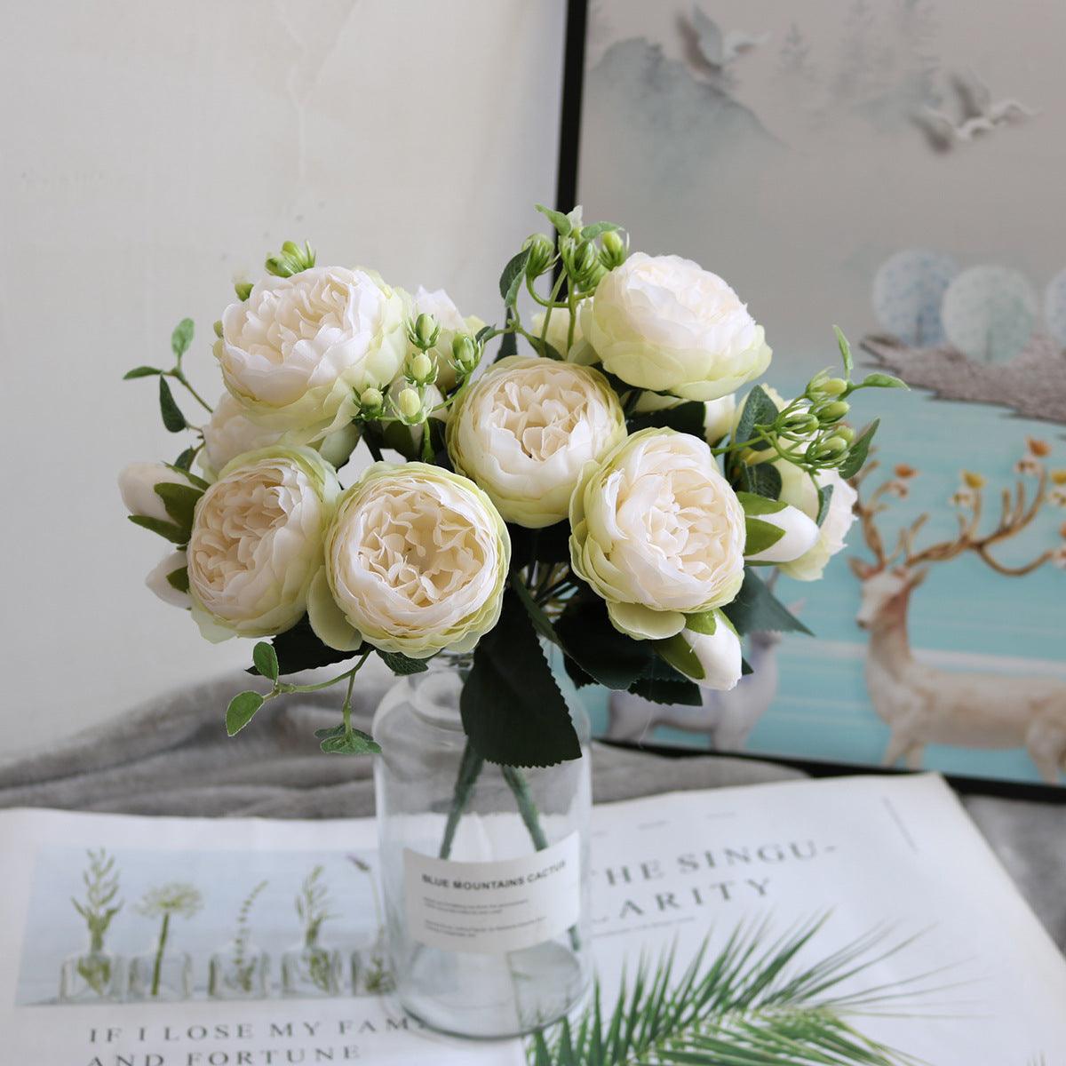 Norvo | Elegant Peony Dreams - Premium Kunstig Blomsterbukett