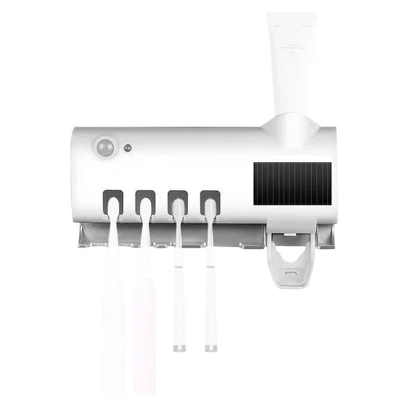 Norvo | Smart UV Lys Sterilisator Tannbørsteholder, Veggmontert Tannkremdispenser
