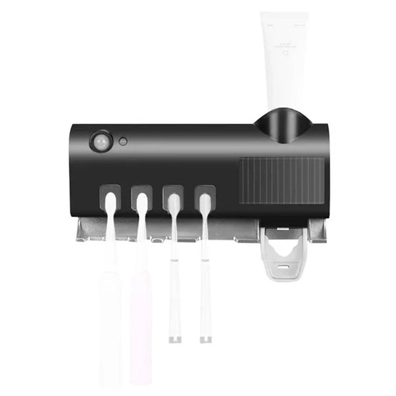 Norvo | Smart UV Lys Sterilisator Tannbørsteholder, Veggmontert Tannkremdispenser