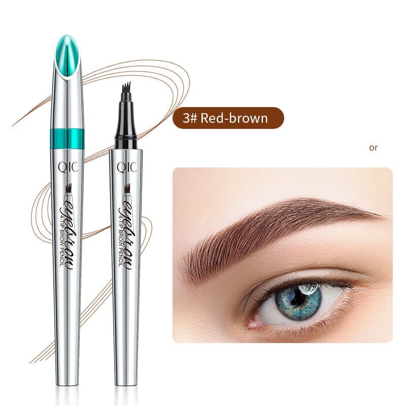 Norvo | Vanntett 3D Microblading Øyenbrynspenne med 4 Gaffeltips