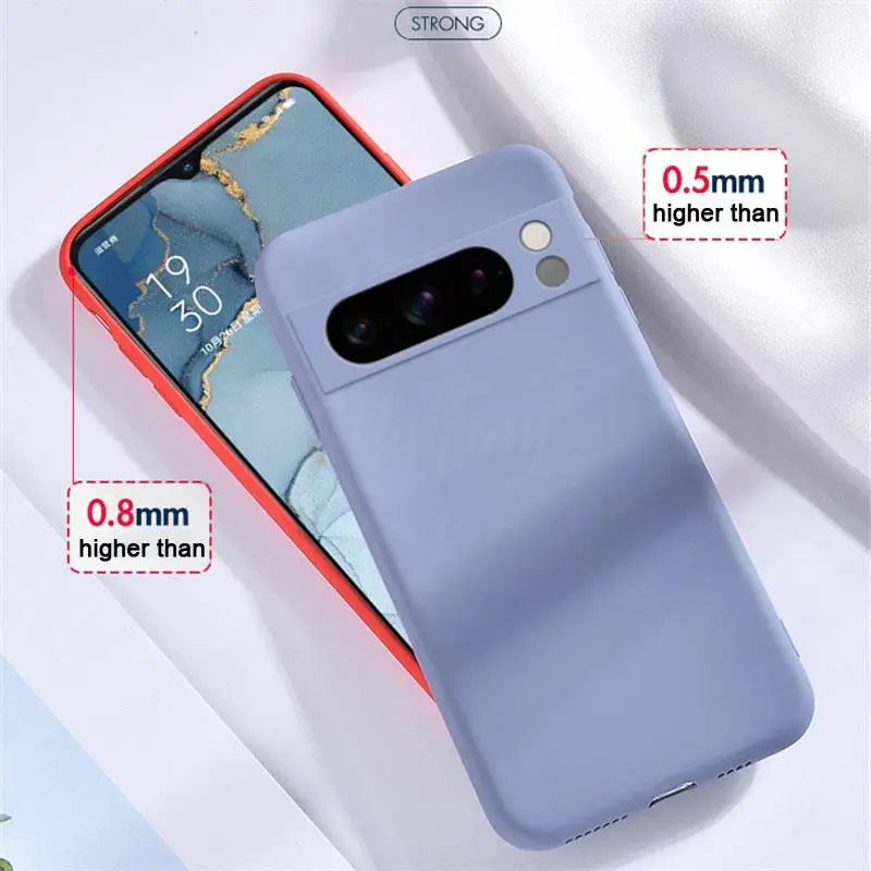 Luksus silikonsjokkbeskyttelsesdeksel for Google Pixel 8 Pro 8A 7A 7 6A 6 Pro beskyttende TPU-deksler