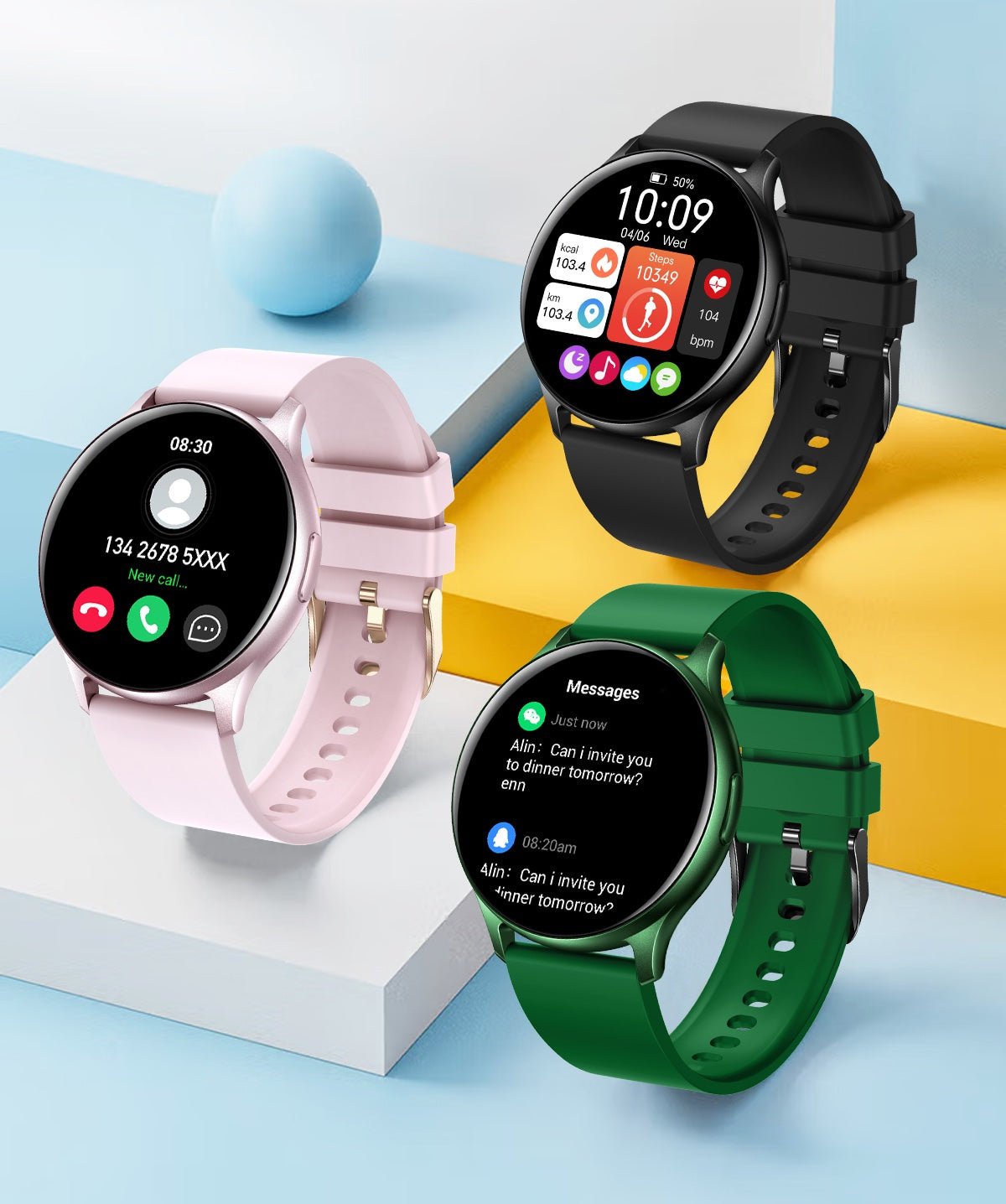 Norvo | Smartklokke og treningssporingsenhet med Bluetooth - SmartVibe Pro