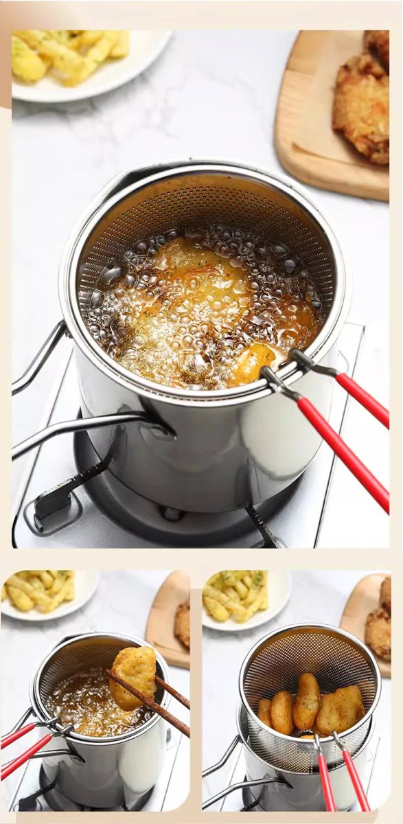 Norvo | Snack pot – Rustfritt stål frityrgryte for sprø snacks og olje-sparende matlaging