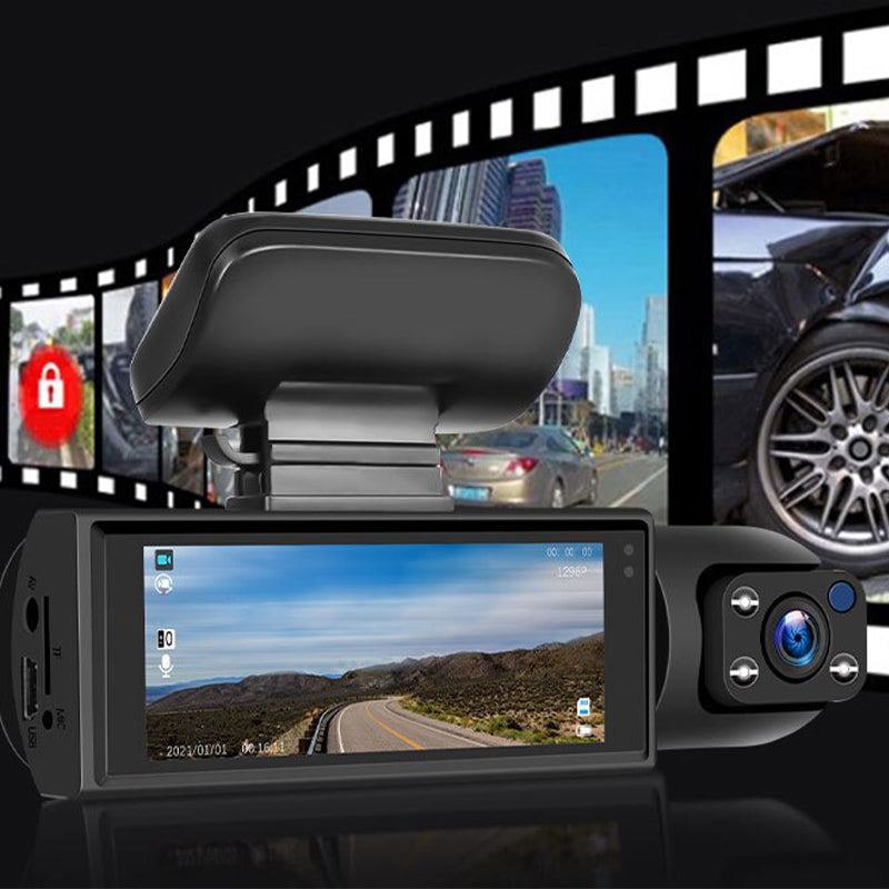 Norvo | 🚗📹Bilkamera med 170° vidvinkel og 1080p dobbeltobjektiv