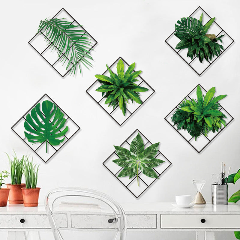 Norvo | 🌵3D-veggklistremerke med grønn plante