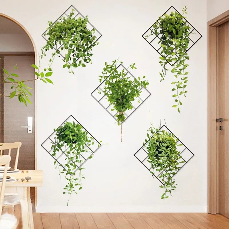 Norvo | 🌵3D-veggklistremerke med grønn plante
