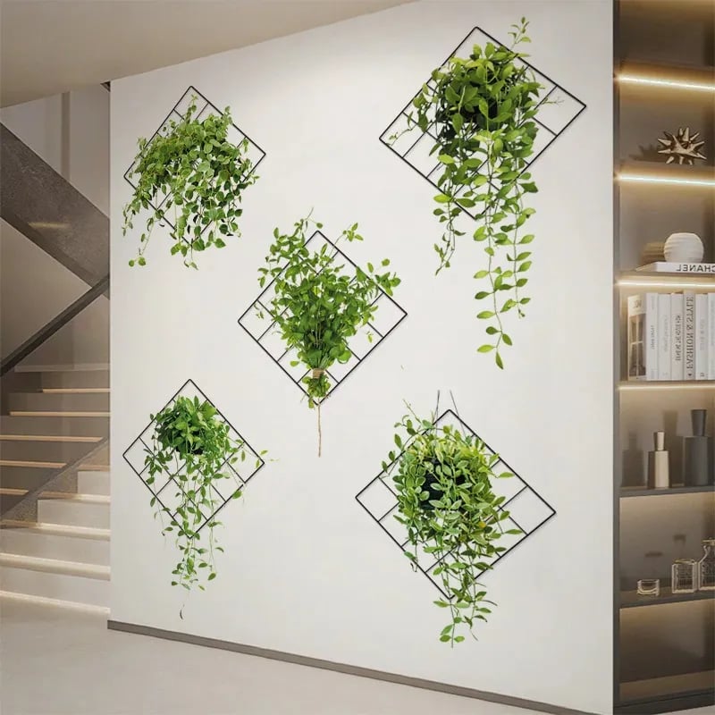 Norvo | 🌵3D-veggklistremerke med grønn plante