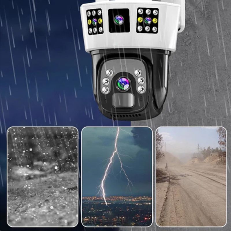 Norvo | 🎦360° smart solovervåkingskamera med tre skjermer✨