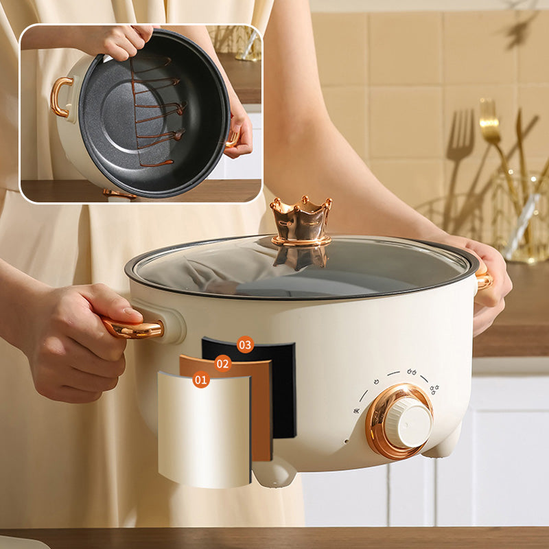 Norvo | Multifunksjonell elektrisk non-stick komfyr med dampkoker