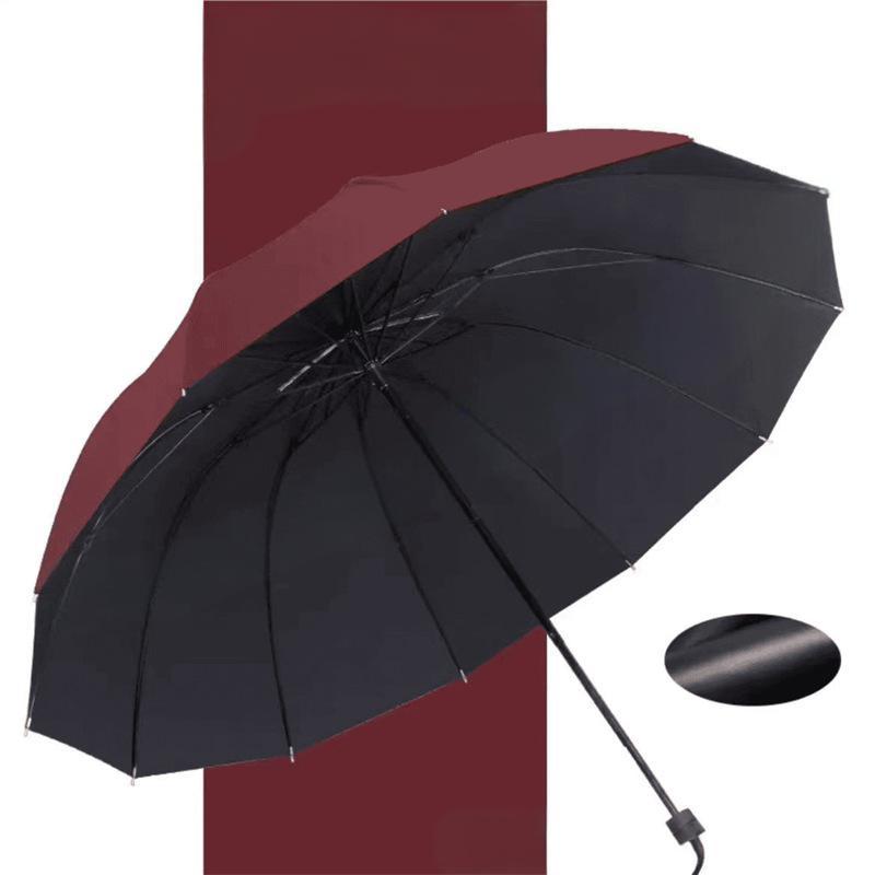 Norvo | Stor sammenleggbar paraply med 12 vindtette stenger
