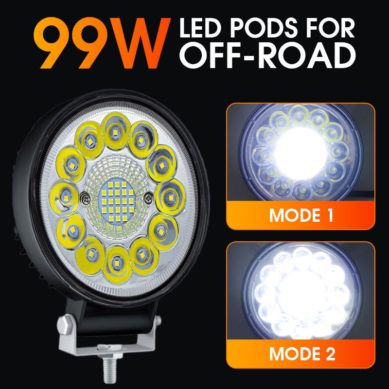 Norvo | 4-tommers 99W LED-pod for terrengkjøring