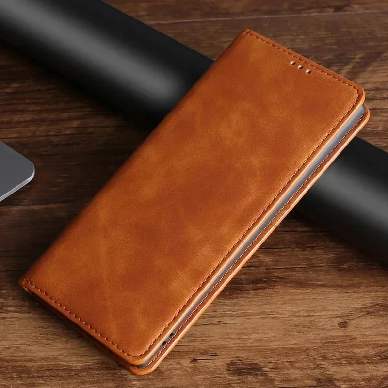 Luksuriøs Lær Lommebok Kortholder Stildeksel For Samsung Galaxy A22 A22s A23 A32 A24 A51 4G 5G A30 A30s A20 A20e A20s A21 A21s Flip Stativ Beskyttende Deksel