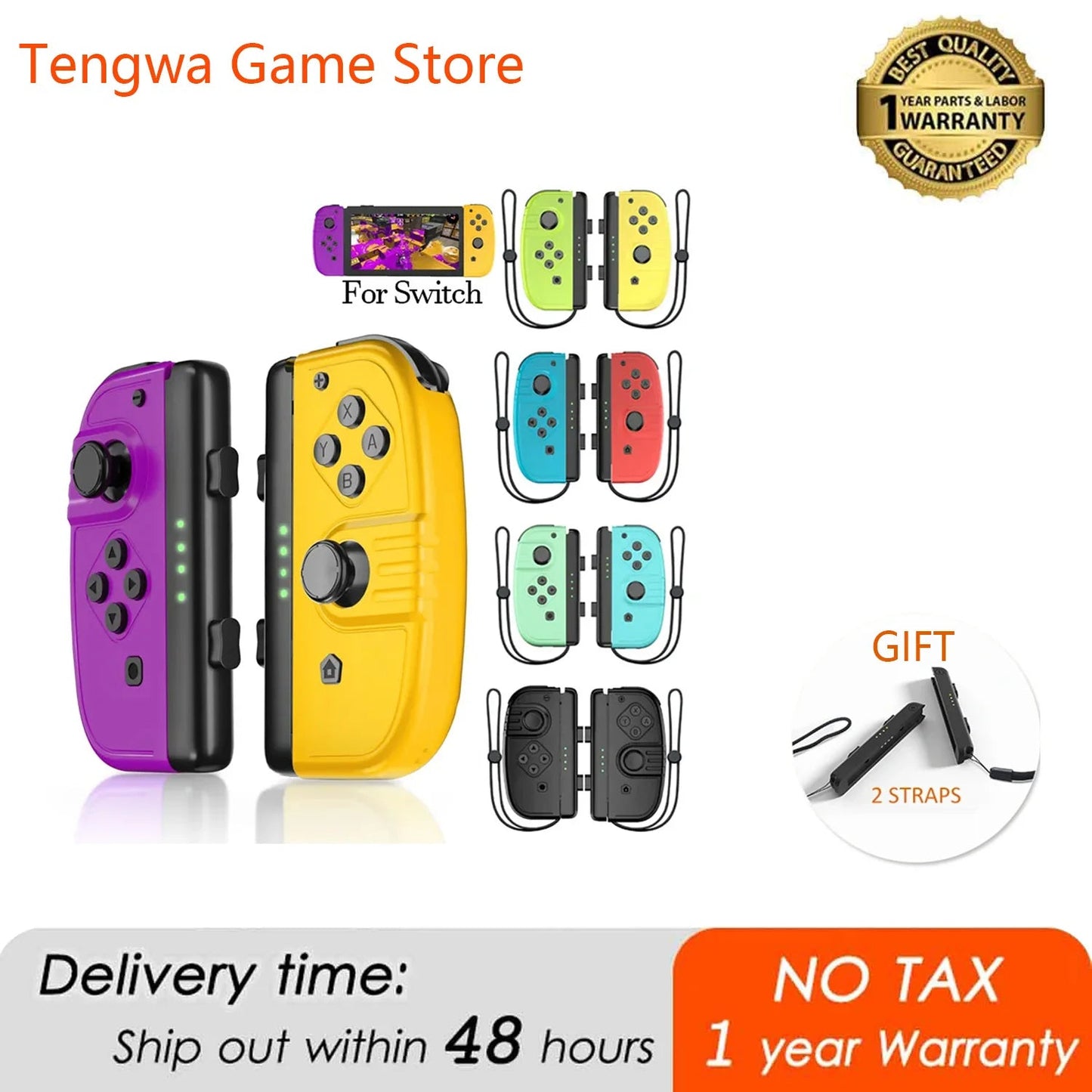 Norvo | Trådløs OLED Joycon Gamepad for Nintendo Switch Joyco